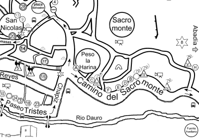 Mapa del Sacromonte