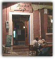 The entrance to Rick's cafe
