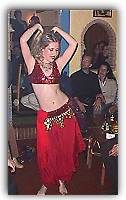 Blonde belly dancer